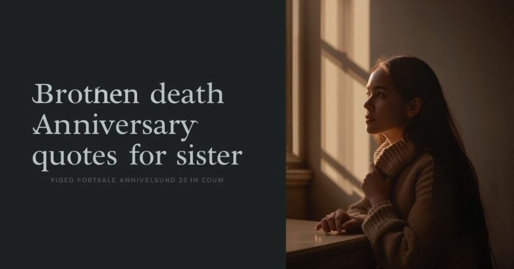 brother death anniversary quotes for sister